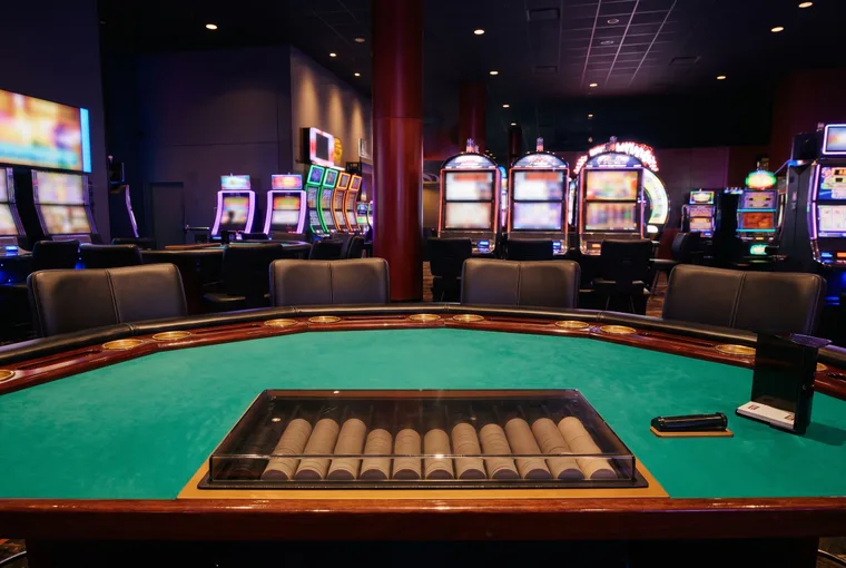 Une table de blackjack vide au Casino de Montréal